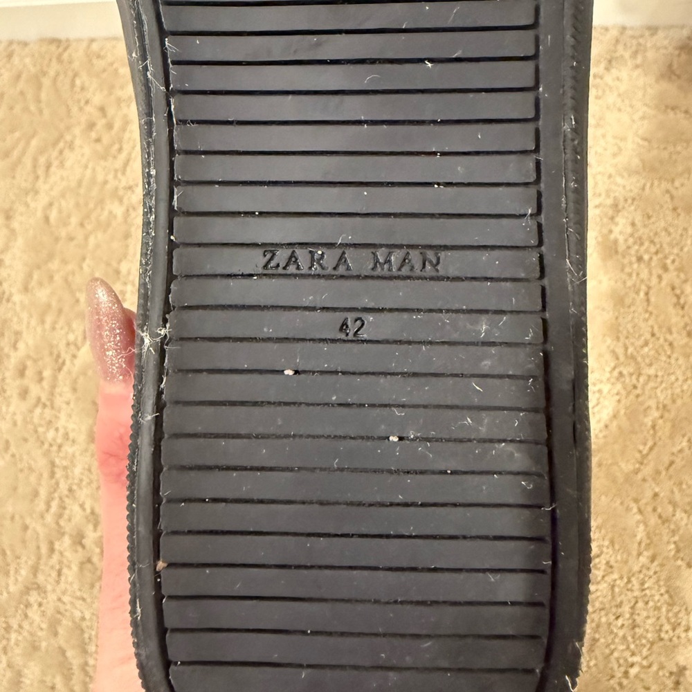 Zara Man Black and Green Patterned Sneakers Size 42 - Picture 6 of 6